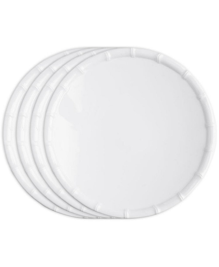 Q Squared Melamine Zen Bamboo 11 Dinner Plate Set 4