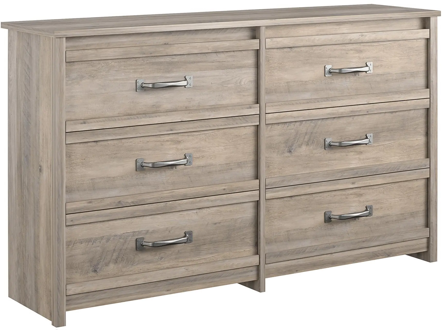 Bassinger Transitional Gray Oak 6-Drawer Dresser