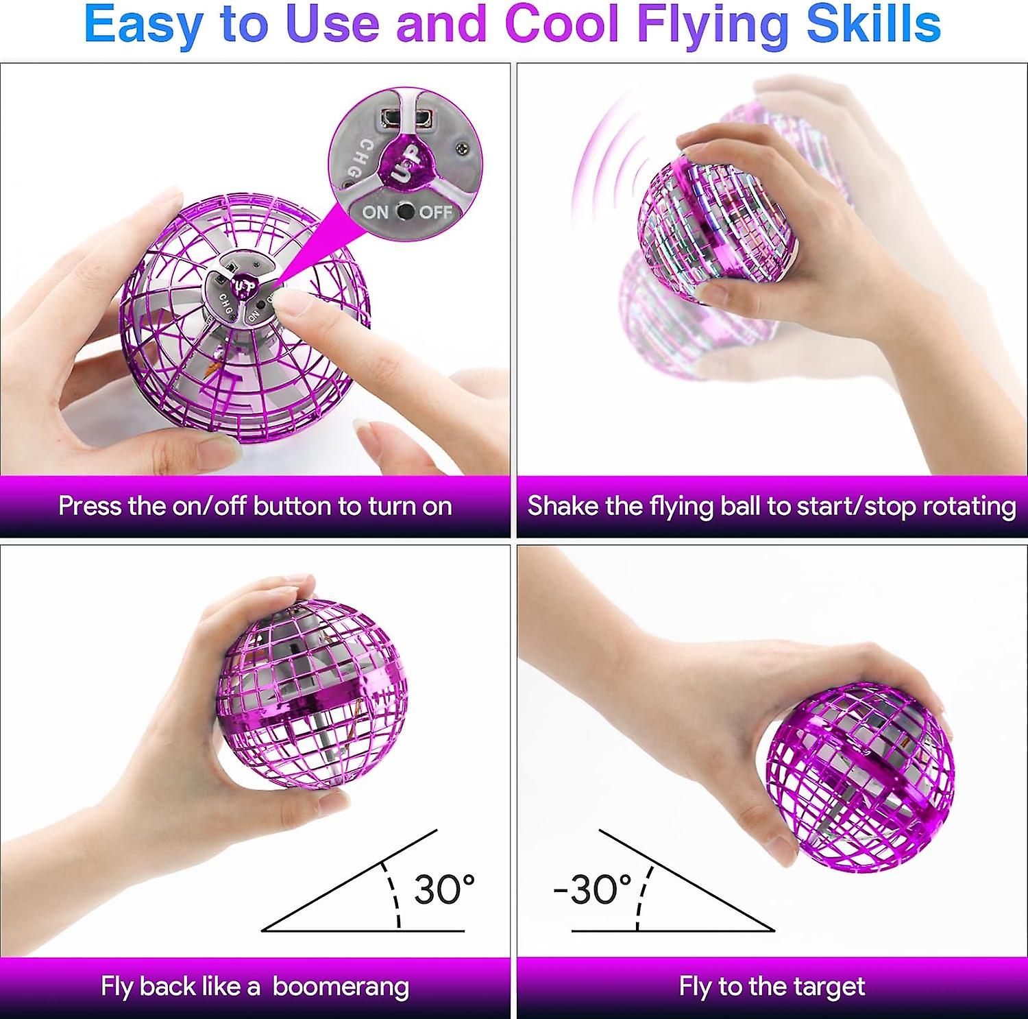 Flying Orb Ball Toy Flying Hover Swirl Dart Spinning Hand Control Mini Unmanned Aerial Vehicle Universe Globe Spinning Children Adult Outdoor Flight T