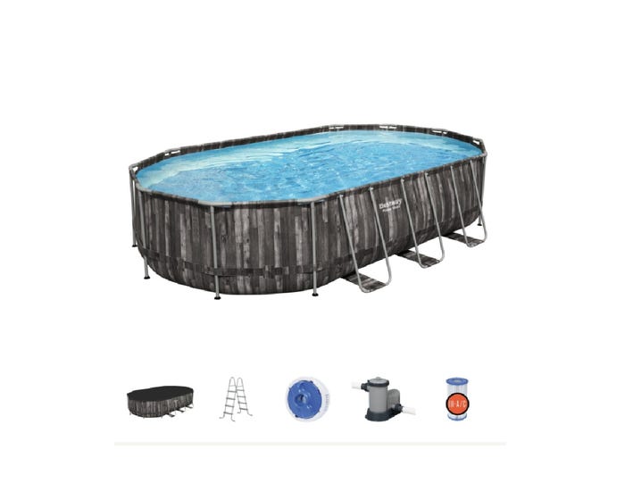 Power Steel 20’ x 12’ x 48’’ Above Ground Pool Set - 5611SE