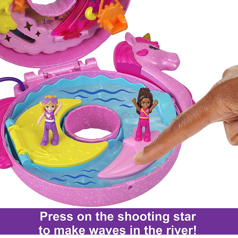 Polly Pocket Sparkle Cove Adventure Unicorn Floatie Compact Playset