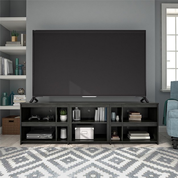 Ameriwood Home Miles Tv Stand For Tvs Up To 70 Inches With 6 Large Shelves And 4 Small Shelves