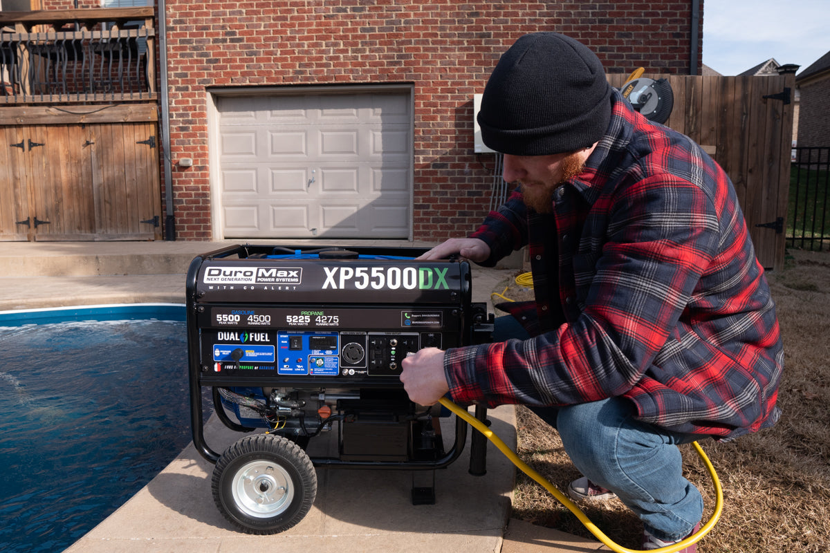 5,500 Watt Dual Fuel Portable Generator w/ CO Alert