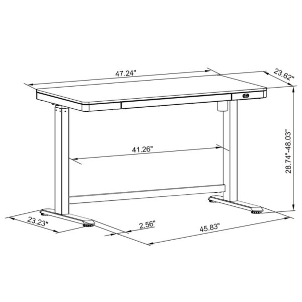 Electric Height-Adjustable Standing Desk， 48