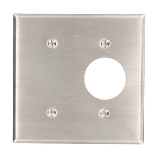 Leviton Stainless Steel 2-Gang 1-Toggle1-Blank Wall Plate (1-Pack) 84085-40