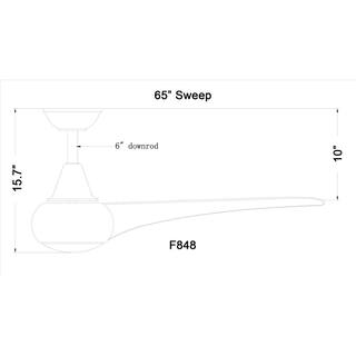 MINKA-AIRE Light Wave 65 in. Integrated LED Indoor Distressed Koa Ceiling Fan with Light and Remote Control F848-DK