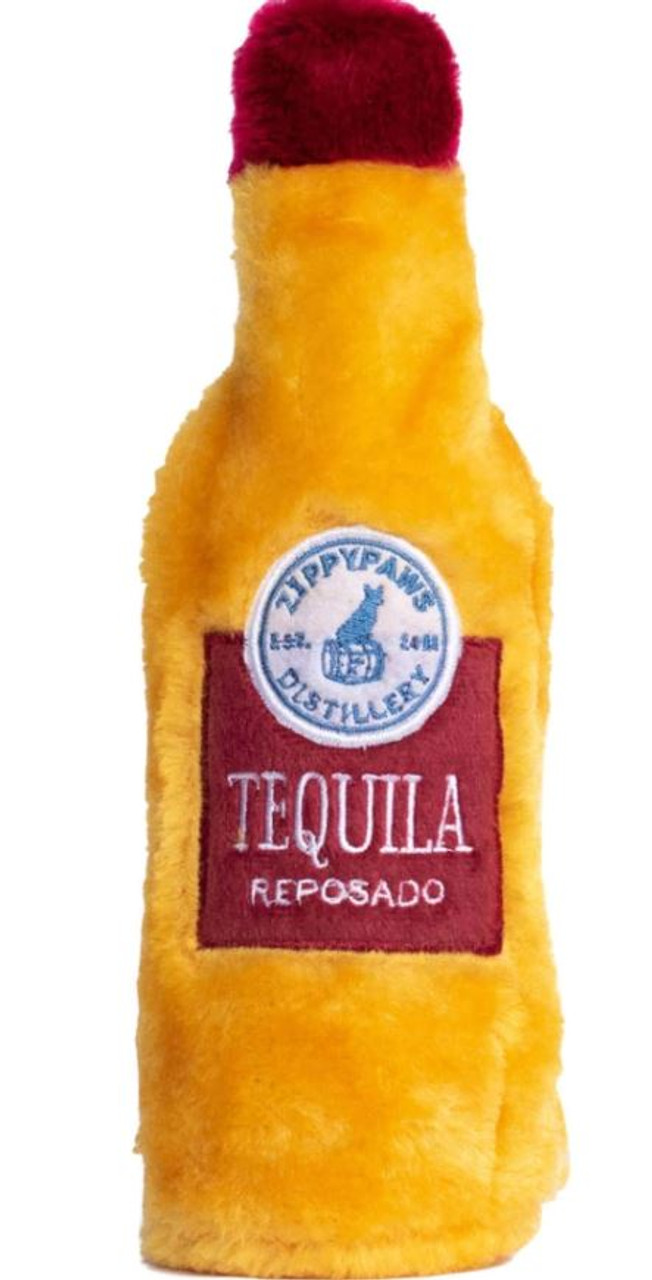 Zippy Paws Happy Hour Crusherz Tequila Plush Dog Toy