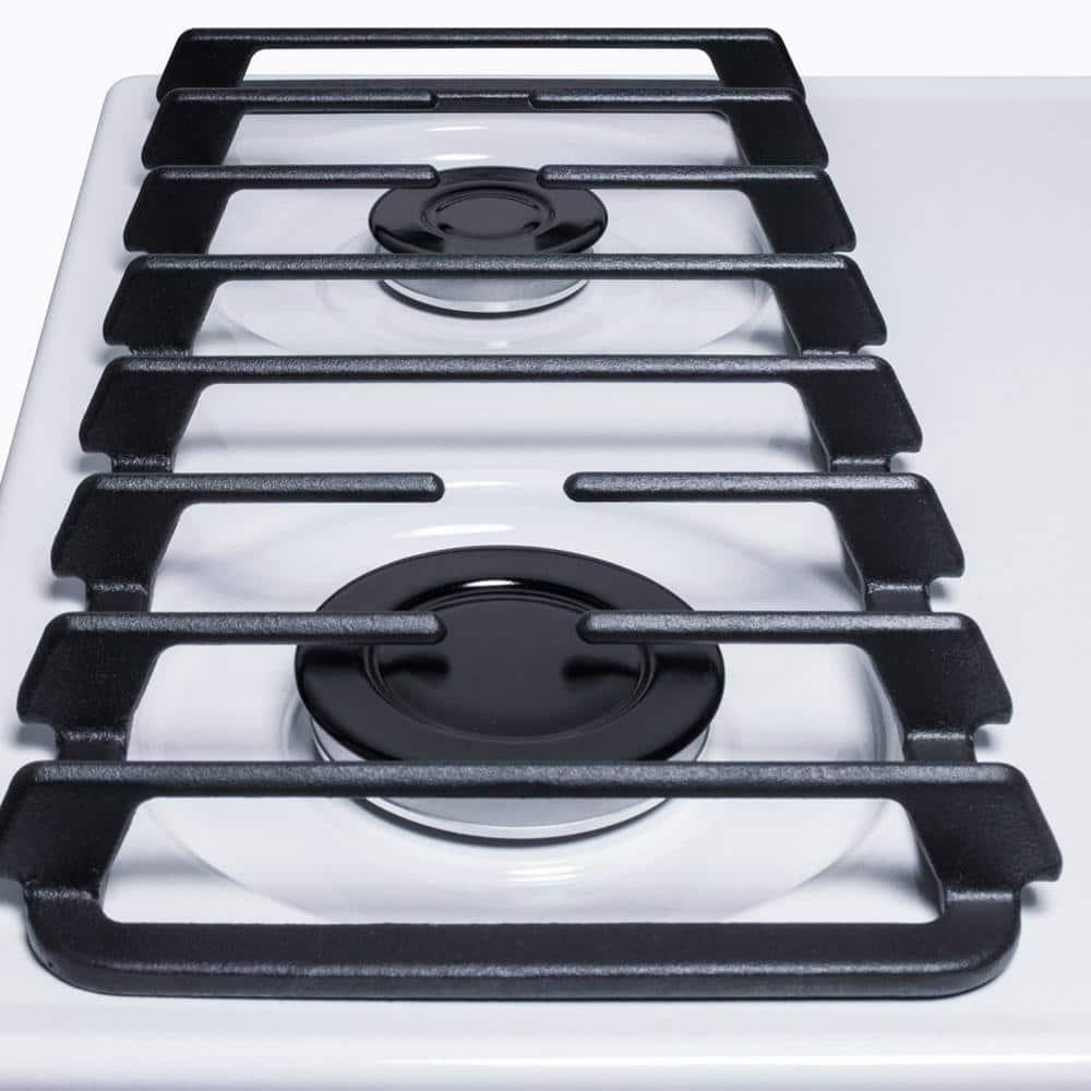 Summit Appliance 30 in Gas Cooktop in White with 4 Burners