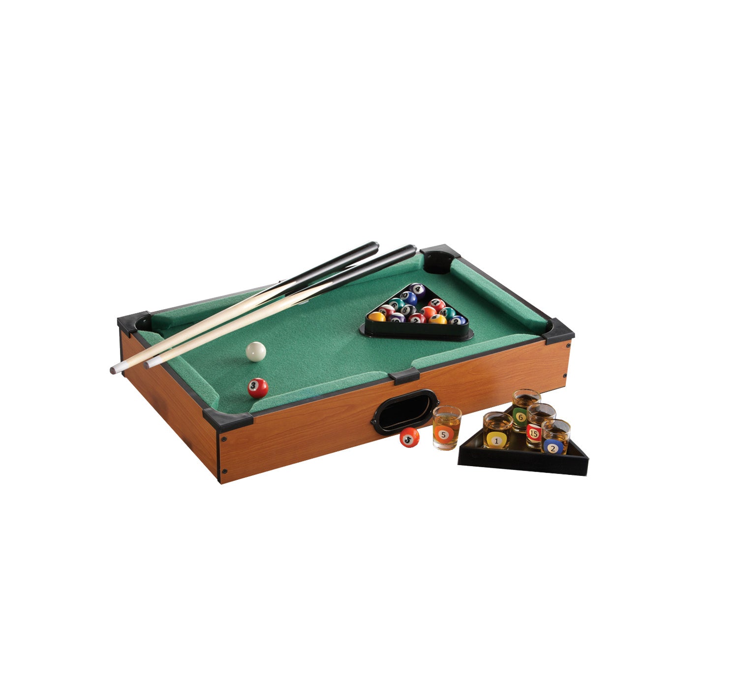 Game Night Pool Table and Shot Glass Drinking Game