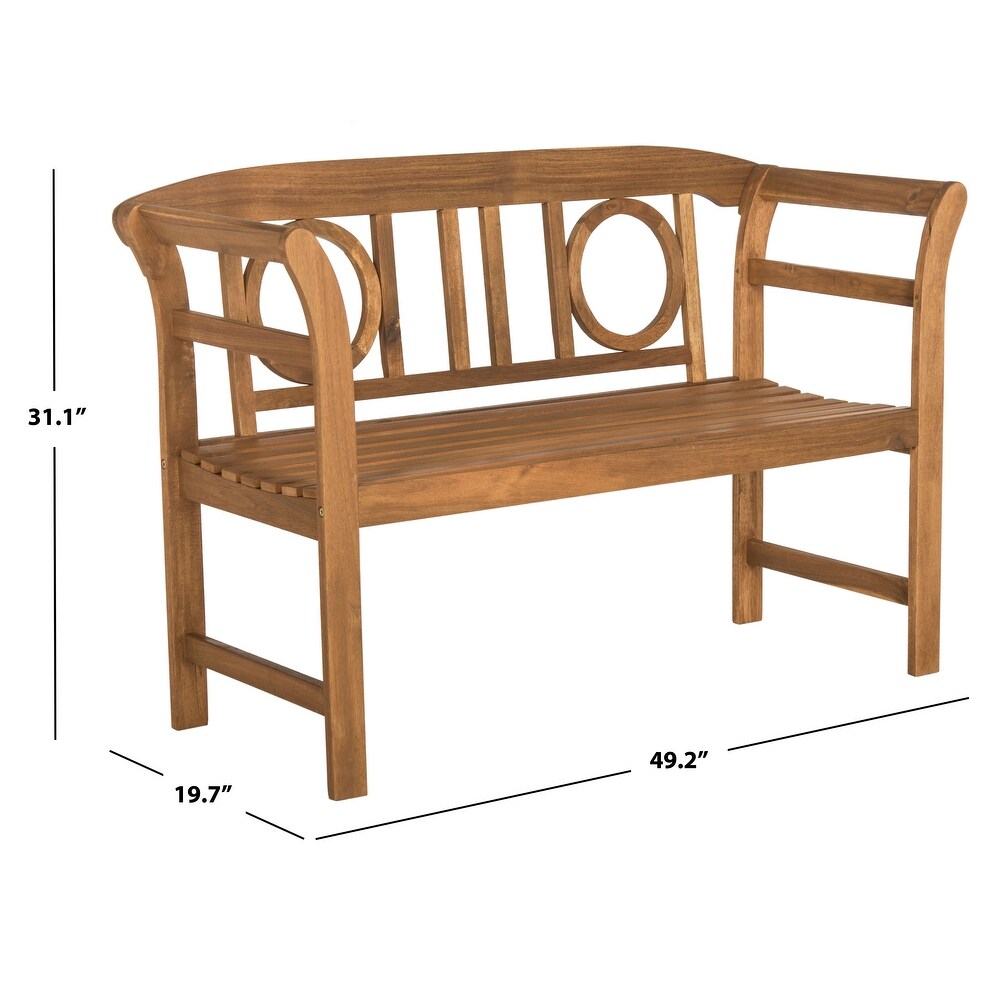 SAFAVIEH Moorpark Outdoor 2 Seat Bench   19.7\