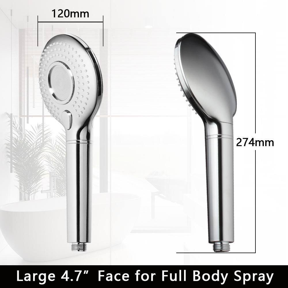 Tileon Over the Shower High Pressure Handheld Shower Head with 3 Spray Setting and Filter in Chrome AYBSZHD2220