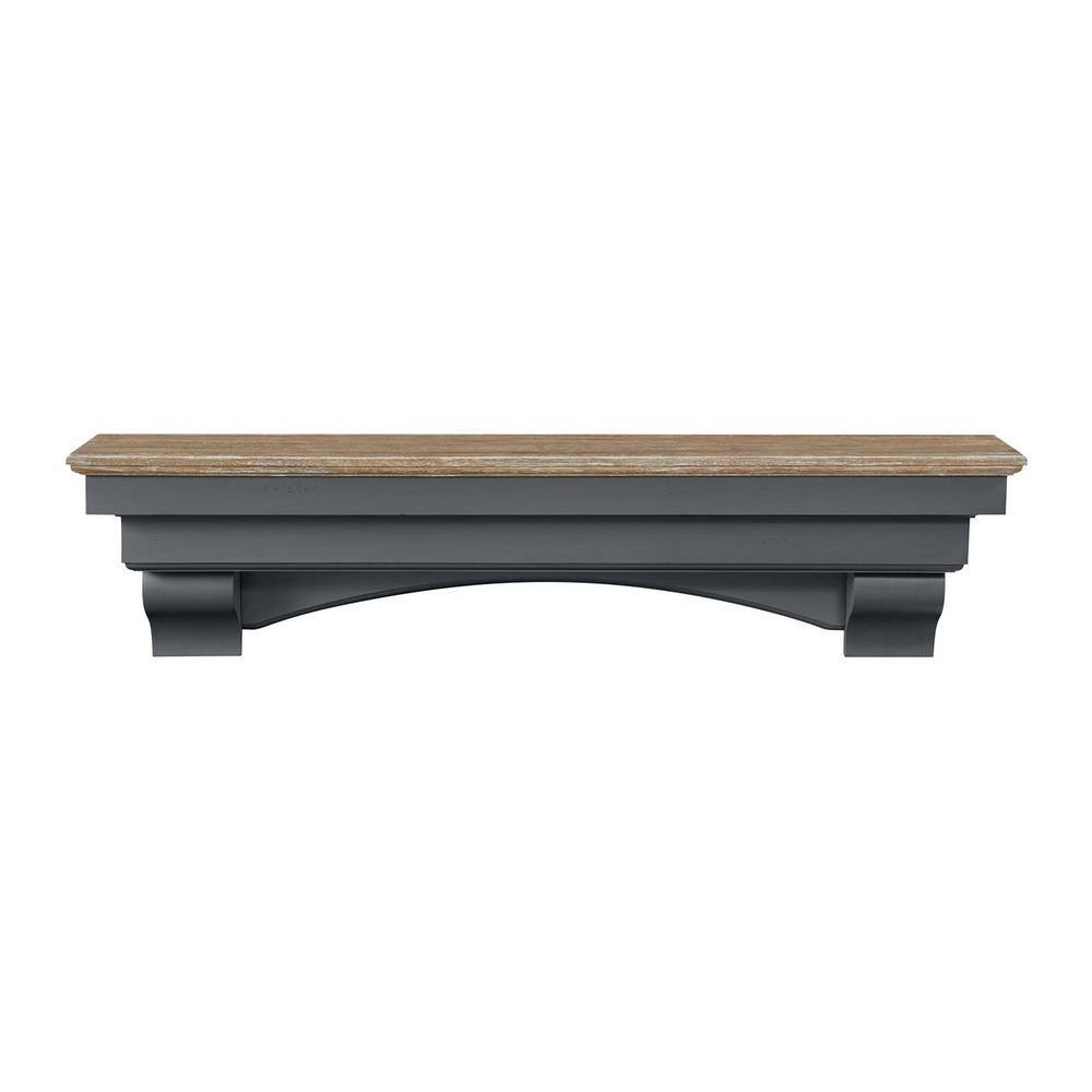 Pearl Mantels 4 ft. Patio Distressed Finish Cap-Shelf Mantel RPS6049927D