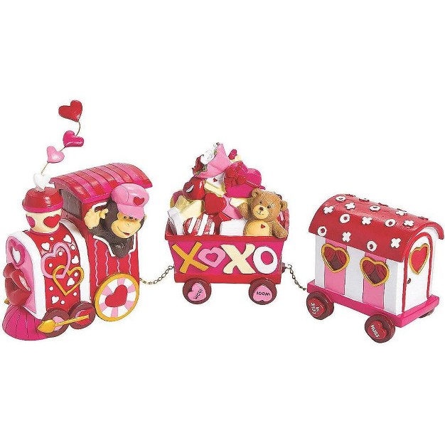 Fun Express Valentine Tabletop Train Valentine x27 s Day Centerpiece Home Decor 3 Pieces