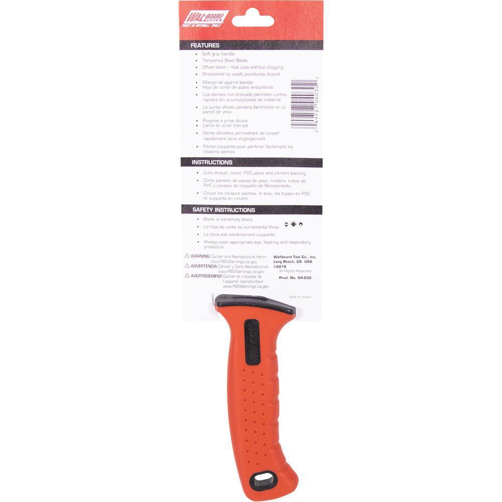 Wal-Board Tools 6 in. Jab Saw with Rubber Handle 004-030-HD