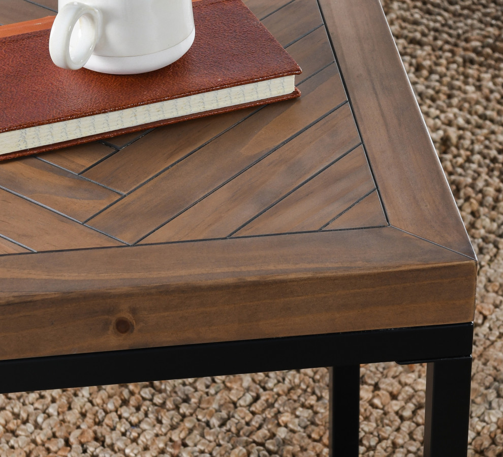 Chantel Square End Table   Industrial   Side Tables And End Tables   by Kosas  Houzz