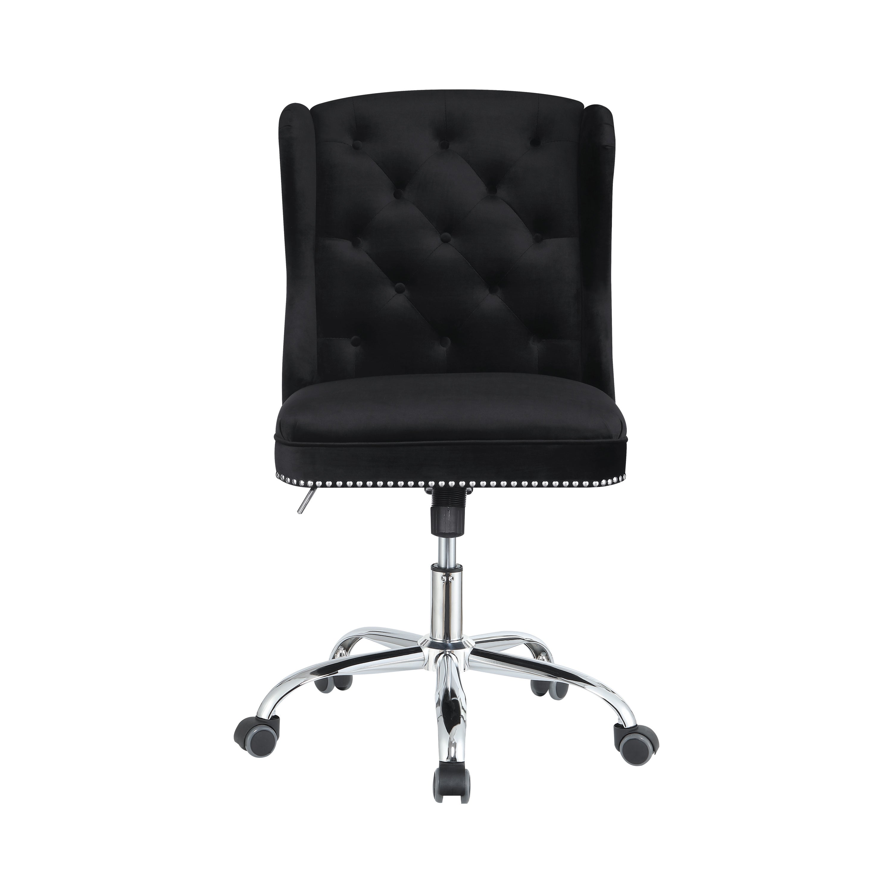 Julius Upholstered Tufted Office Chair Black And Chrome-801995