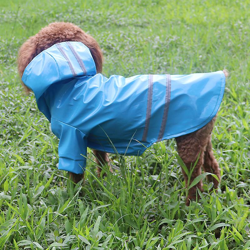 Pet Small Dog Raincoat Pu Reflective Waterproof Clothes Hooded Jumpsuit Rainwear For Small Medium Dogs Teddy Chihuahua