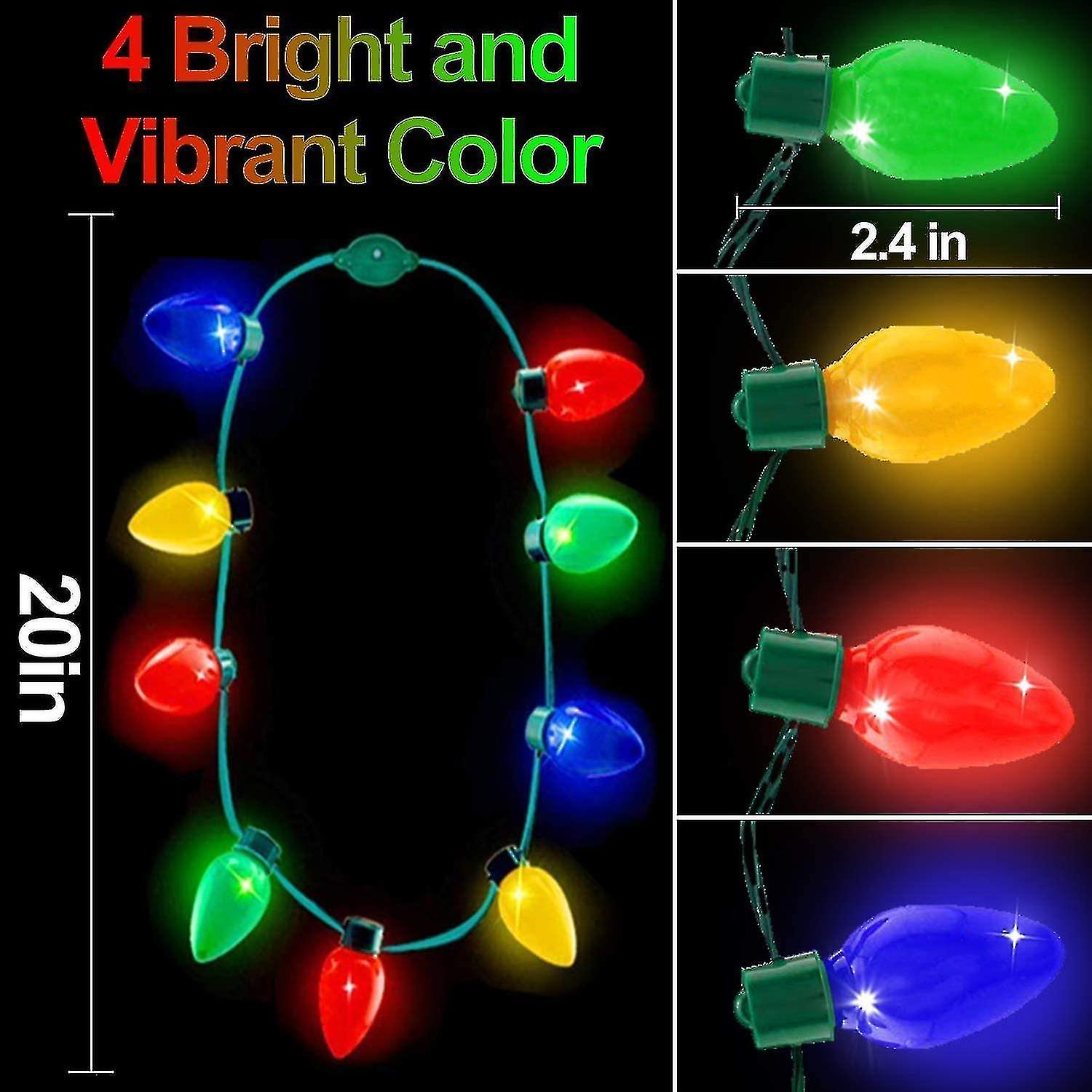 Light Up Glowing Glowing Led Bulbs In The Dark Kids Adult Ugly Christmas Christmas Birthday Wedding