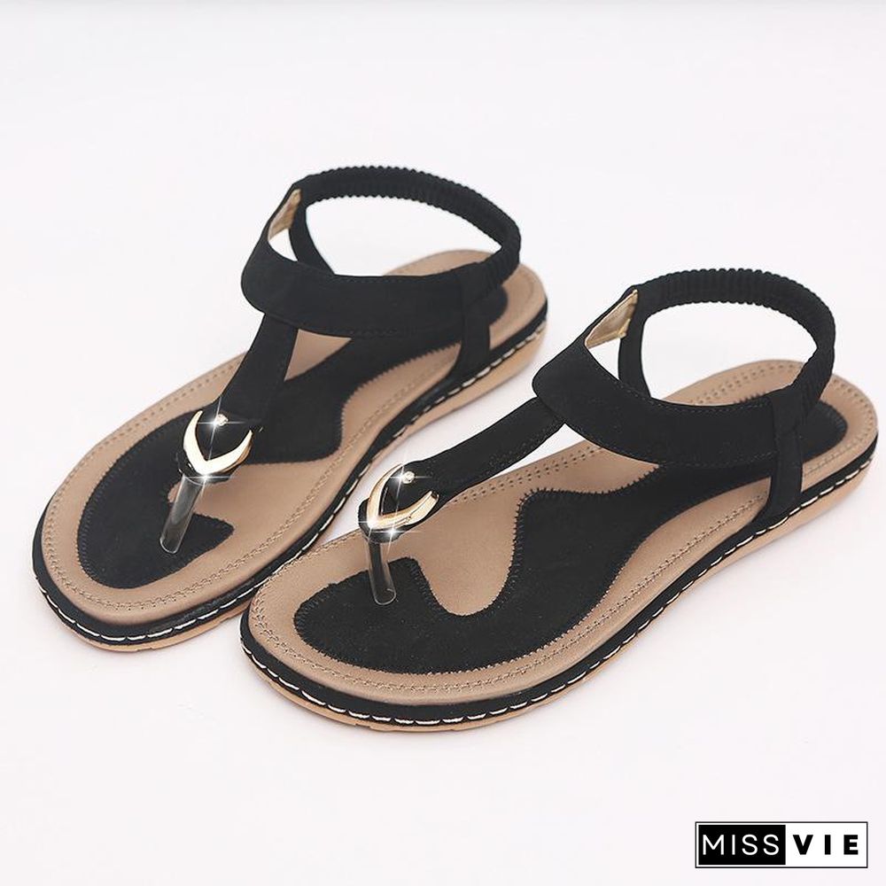 New Women Sandals Flat Heel Summer Casual Flip Flops Single Ladies Shoes Woman Soft Sole Slippers