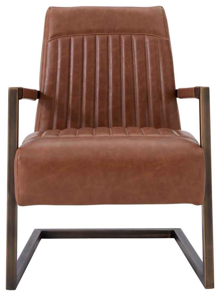 Texas Arm Chair  Antique Cigar Brown   Industrial   Armchairs And Accent Chairs   by Virgil Stanis Design  Houzz