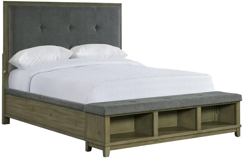 Jubilee Light Brown and Gray Queen Storage Bed