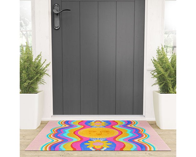 Sewzinski Solar Power Looped Vinyl Welcome Mat Society6