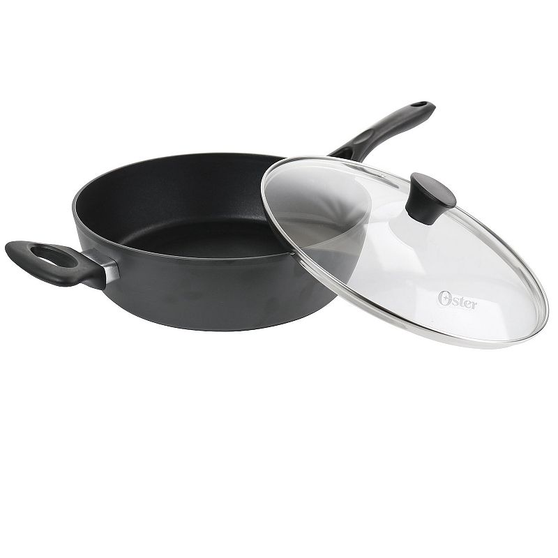 Oster Cocina 4.7 Quart Aluminum Saute Pan with Lid