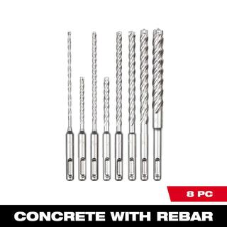 MW MX4 SDS-Plus Carbide Drill Bit Kit (8-Piece) 48-20-7663