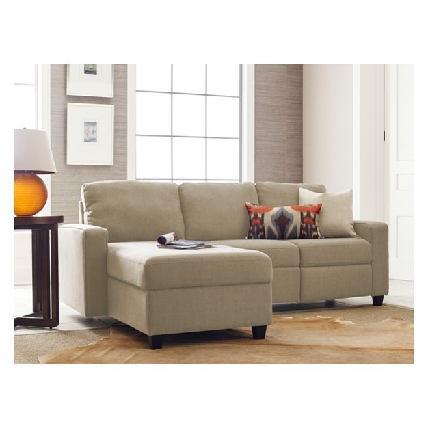 Palisades Reclining Sectional With Left Storage Chaise Serta