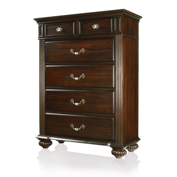 Furniture of America Vame Traditional Walnut 3-piece Bedroom Set - - 9170161