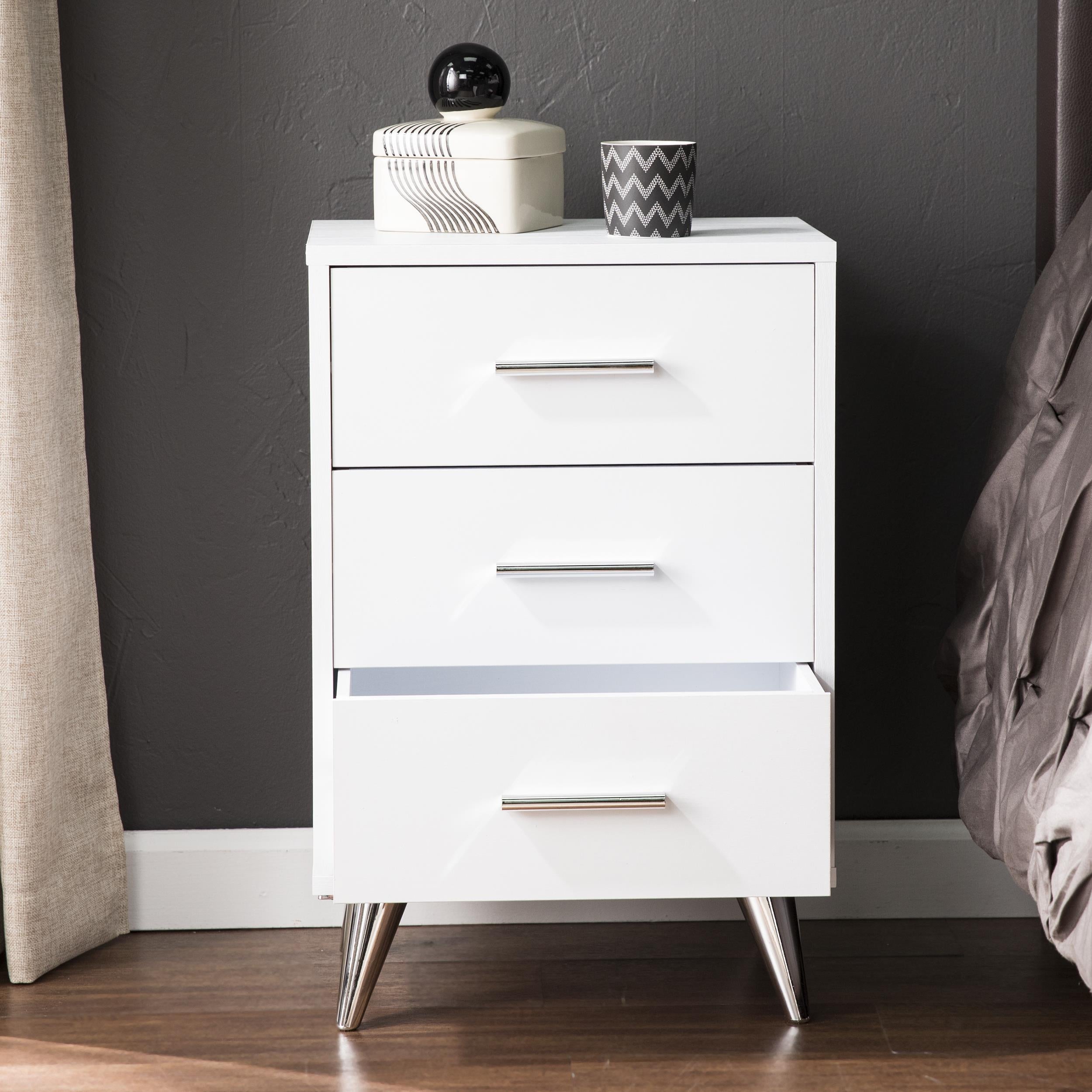 SEI Bonthu Midcentury Modern Storage Nightstand