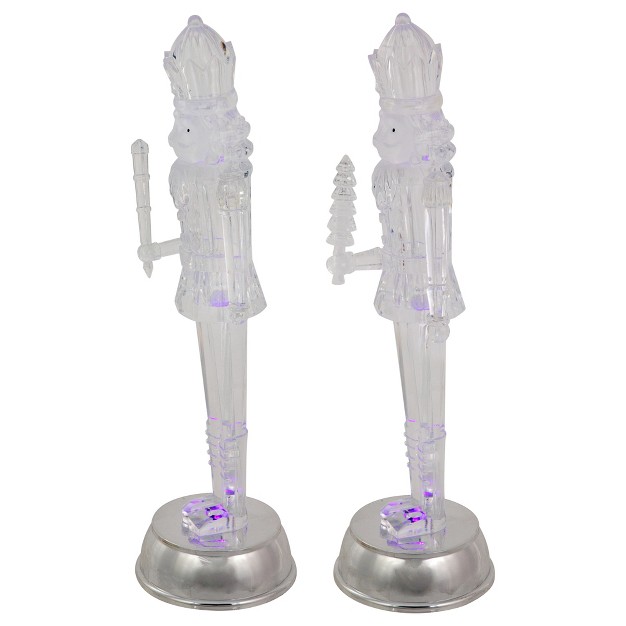 Northlight Set Of 2 Led Lighted And Musical Nutcracker Christmas Figurines 12 5 inch