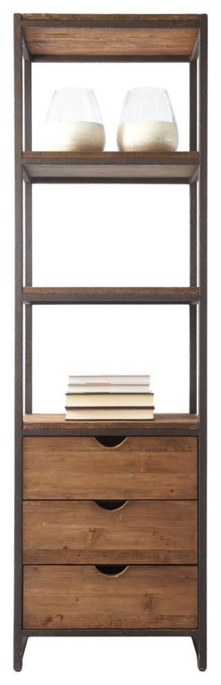 Industrial Wooden Bookcase  Rivi√®ra Maison Shelter Island   Industrial   Bookcases   by Oroa   Distinctive Furniture  Houzz