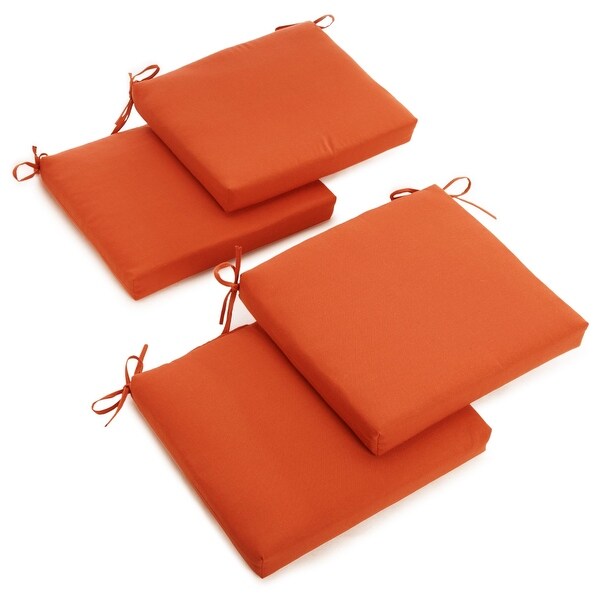 20-inch by 19-inch Twill Indoor Chair Cushion (Set of 1， 2， or 4) - 20 x 19