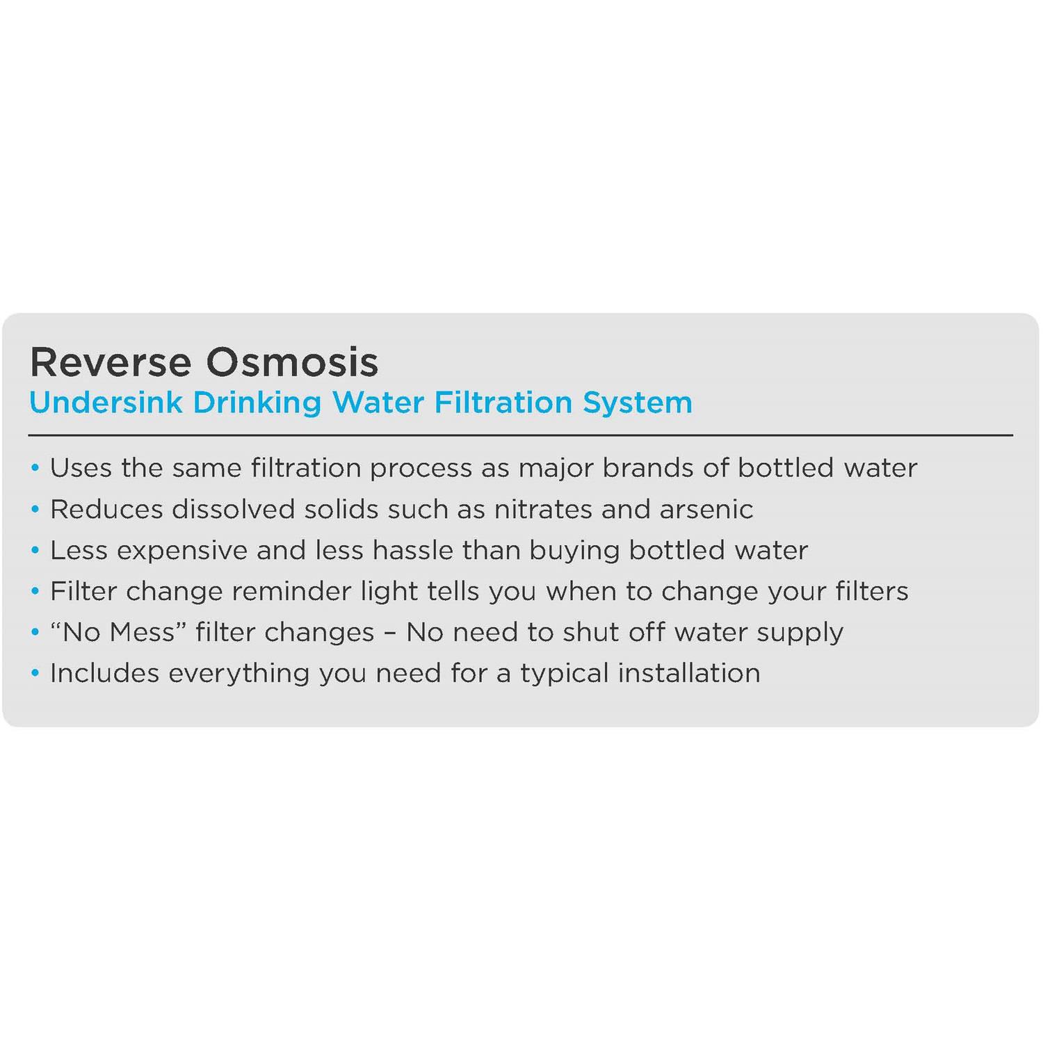 EcoPure Reverse Osmosis Under Sink Water Filtration System (ECOP30) | NSF Certified | Bottled Water Quality for a Fraction of the Price