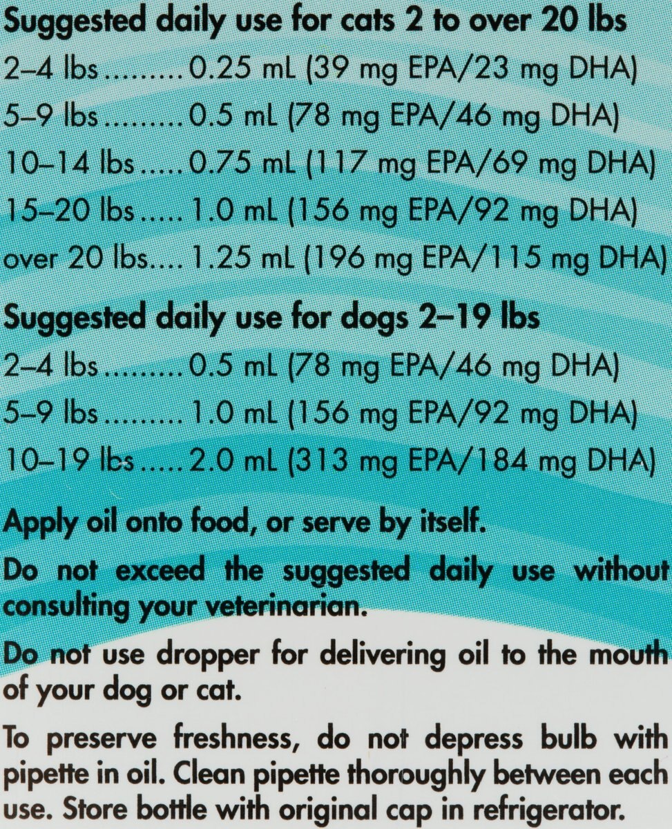 Nordic Naturals Omega-3 Pet Liquid Supplement for Cats and Small Dogs