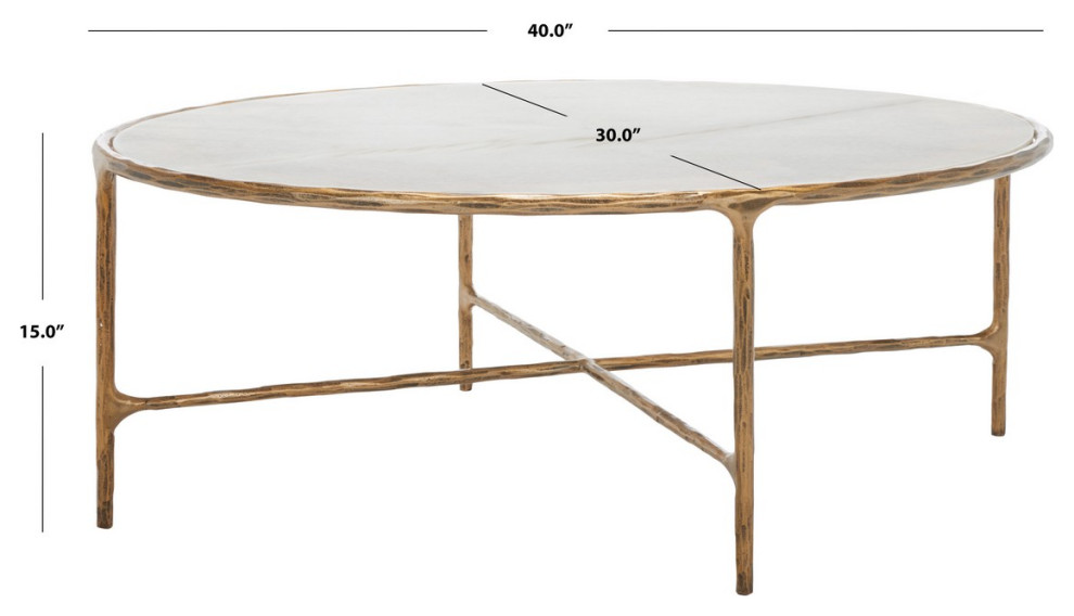 Safavieh Couture Jessa Oval Metal Coffee Table   Contemporary   Coffee Tables   by Safavieh  Houzz