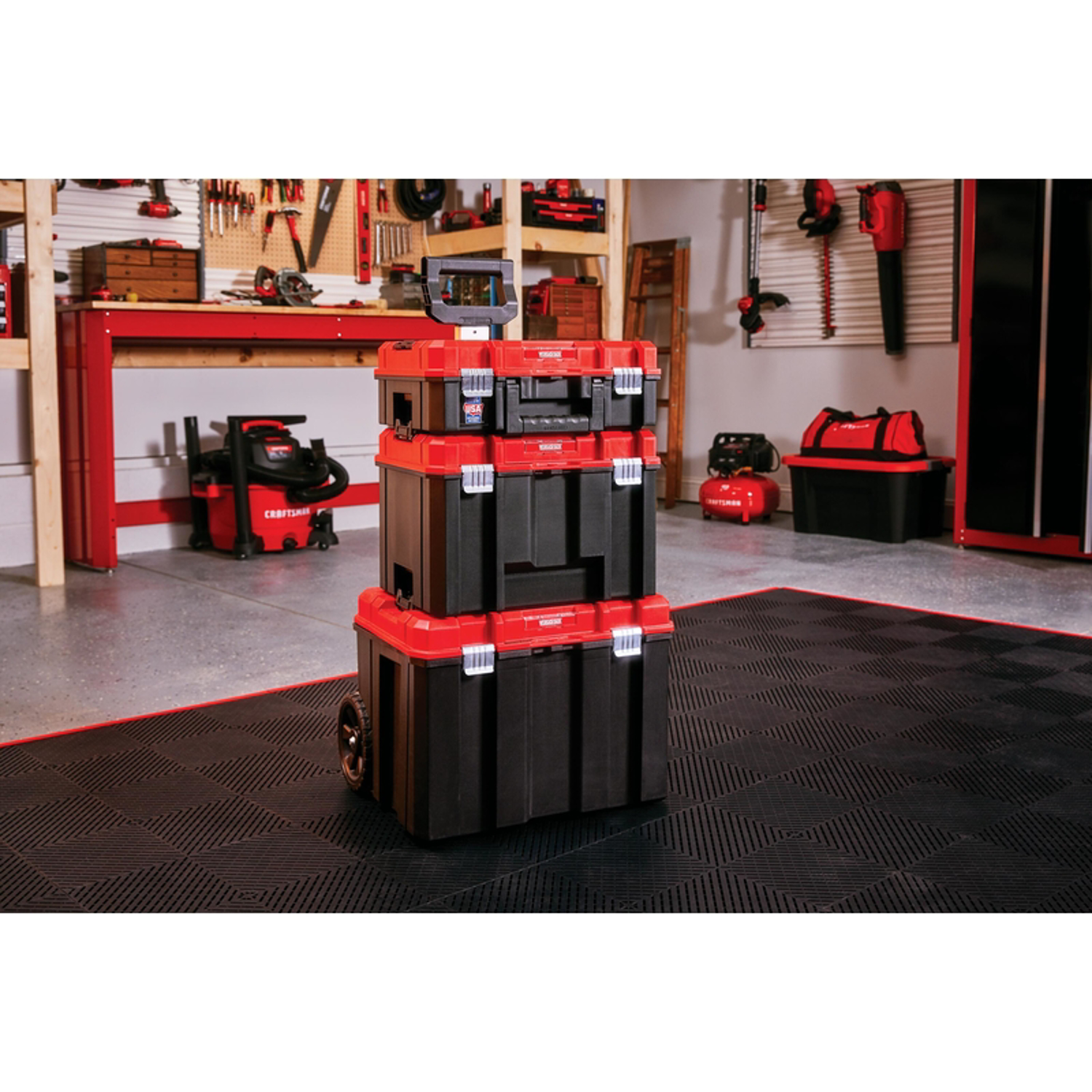 Craftsman VERSASTACK 17 in. Tower Tool Box Black/Red