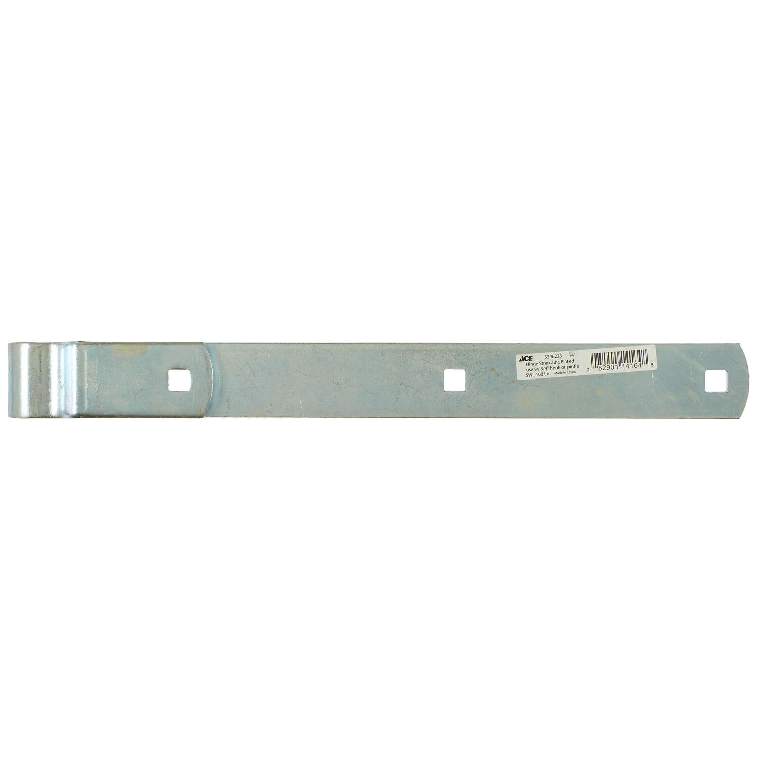 Ace 14 in. L Zinc-Plated Steel Hinge Strap 1 pk