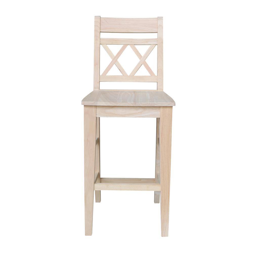 International Concepts Canyon 30 in. H Unfinished Solid Wood Bar Stool S-473