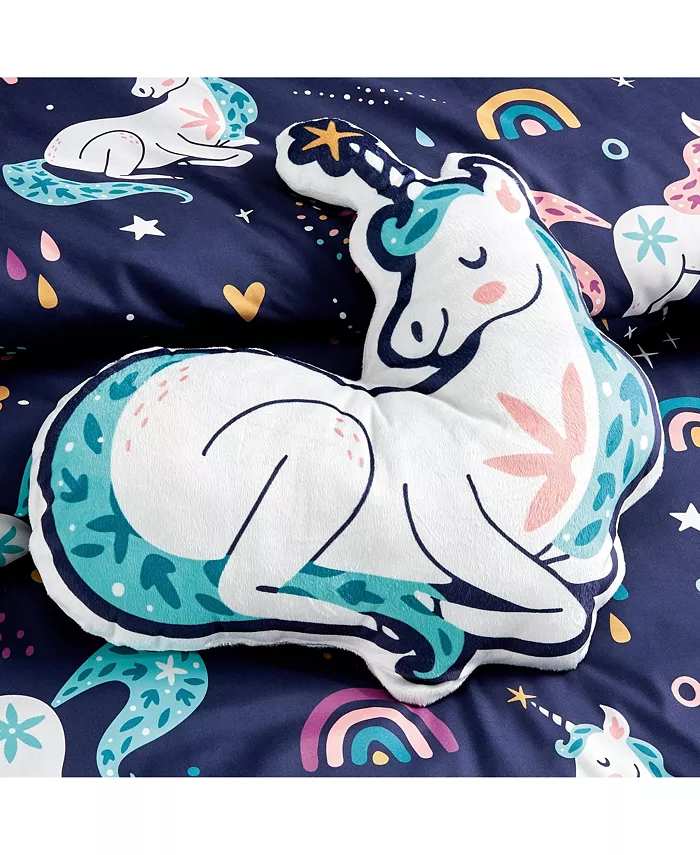 MarCielo Kids Girls Comforter Set Magic Unicorn - Twin