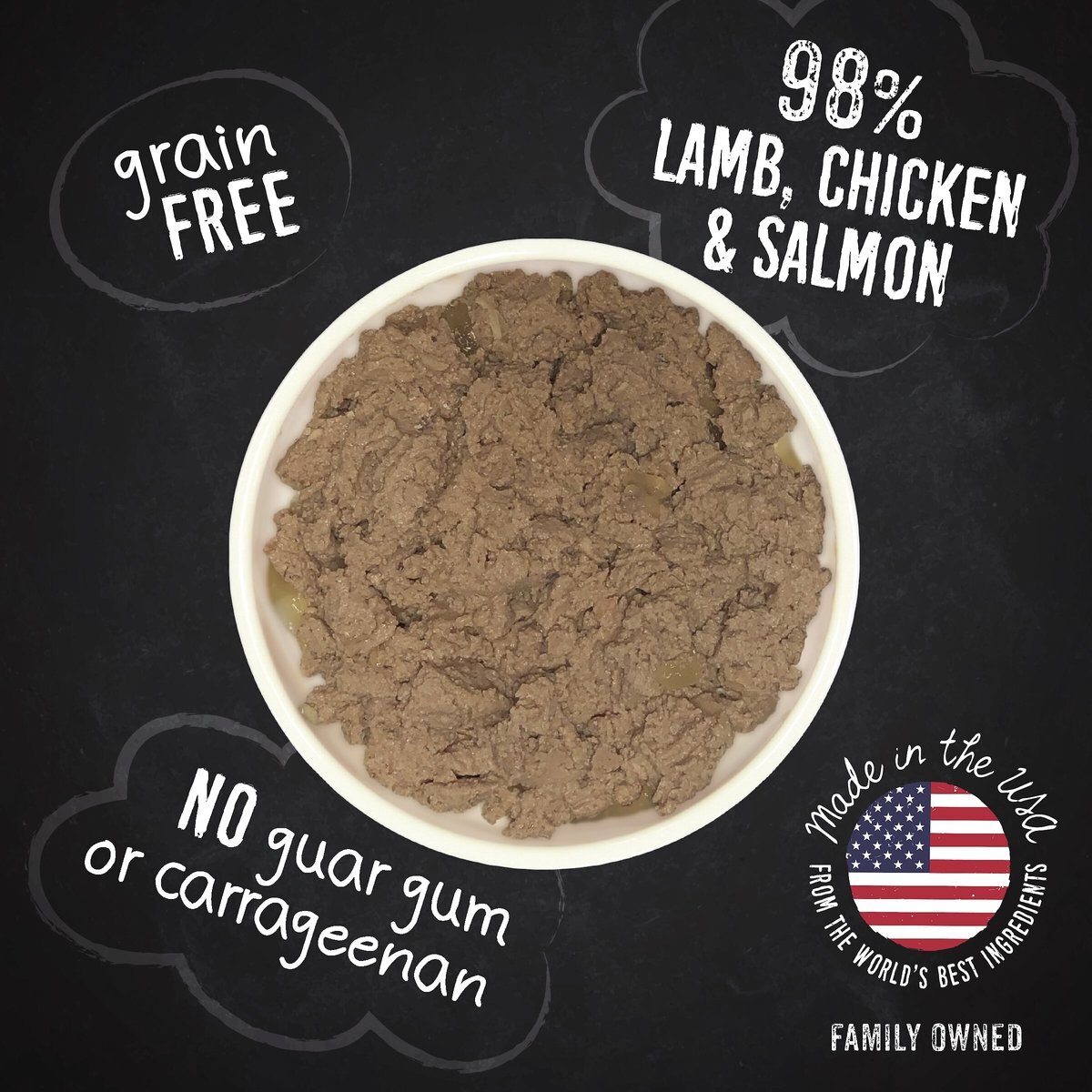 Hound and Gatos 98% Lamb， Chicken and Salmon Grain-Free Canned Dog Food