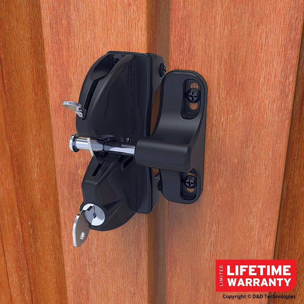 LOKKLATCH DD Black Key-Lockable Gate Latch 50560