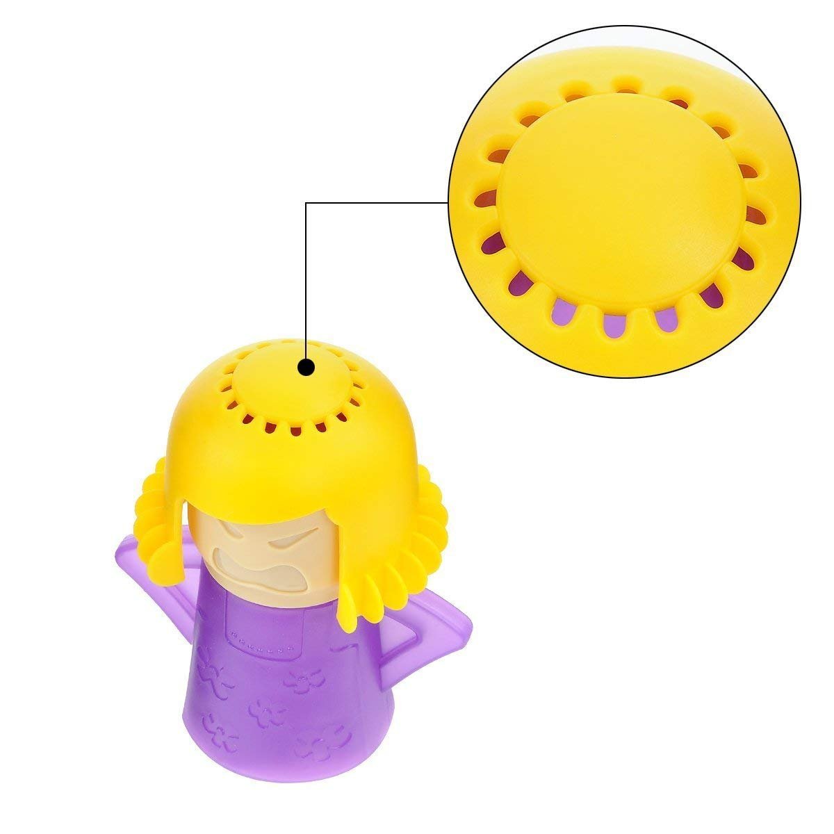 2 Pack Microwave Cleaner Steam Angry-mama Easily Cleans the Crud In Minutes. Microwave Oven Cleaner Steam for Home or Office Kitchens (Yellow plus purple)