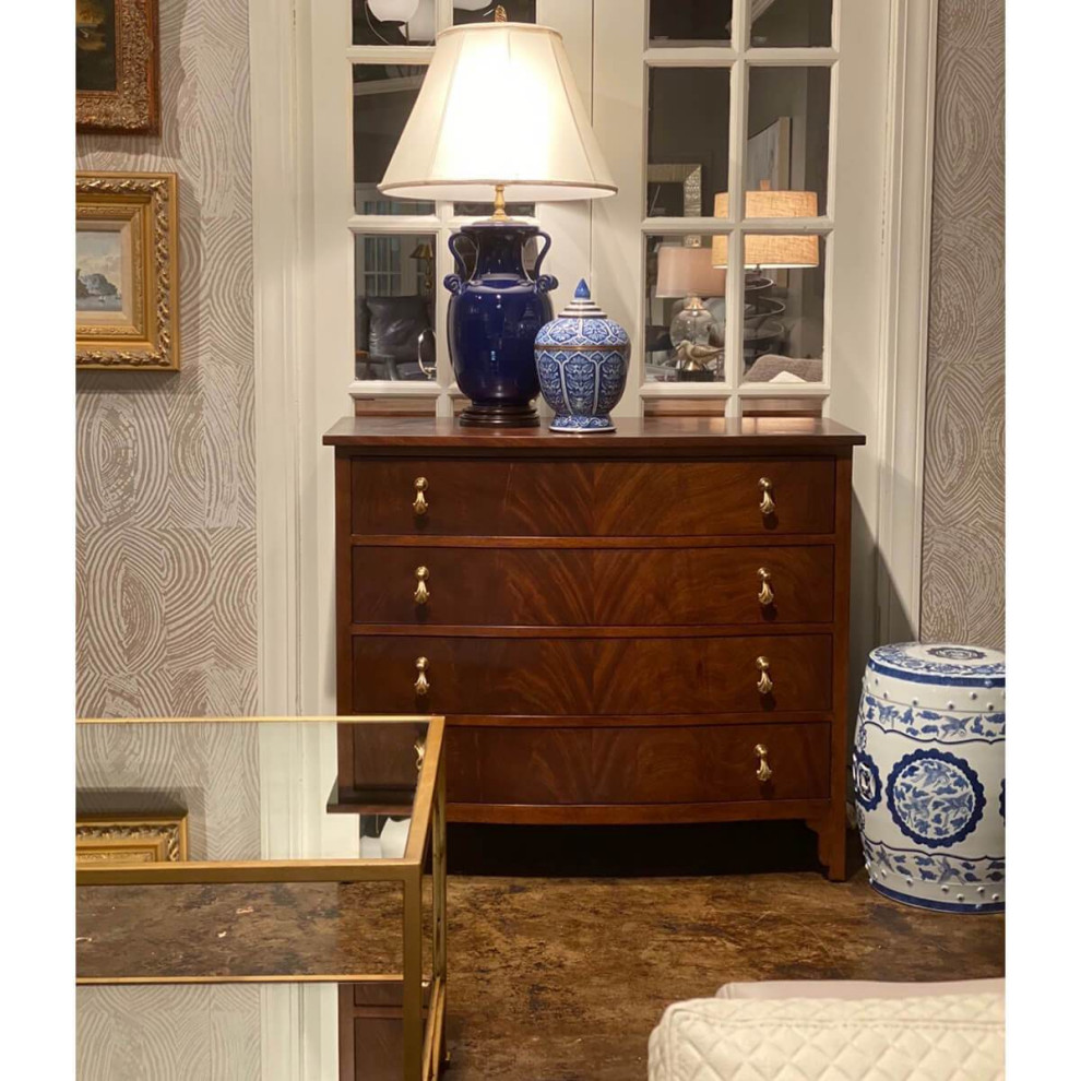 Georgian Bowfront Mahogany Chest   Transitional   Accent Chests And Cabinets   by English Georgian America  Houzz