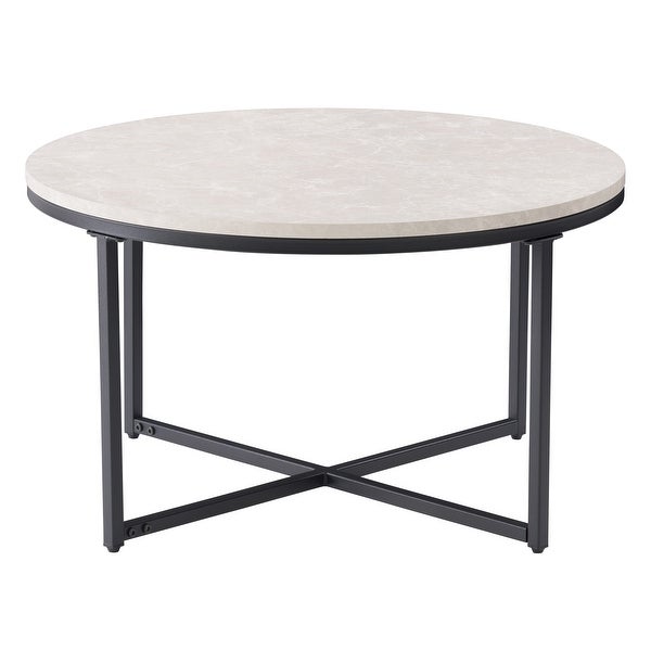 CorLiving Ayla Grey Marbled Effect Coffee Table