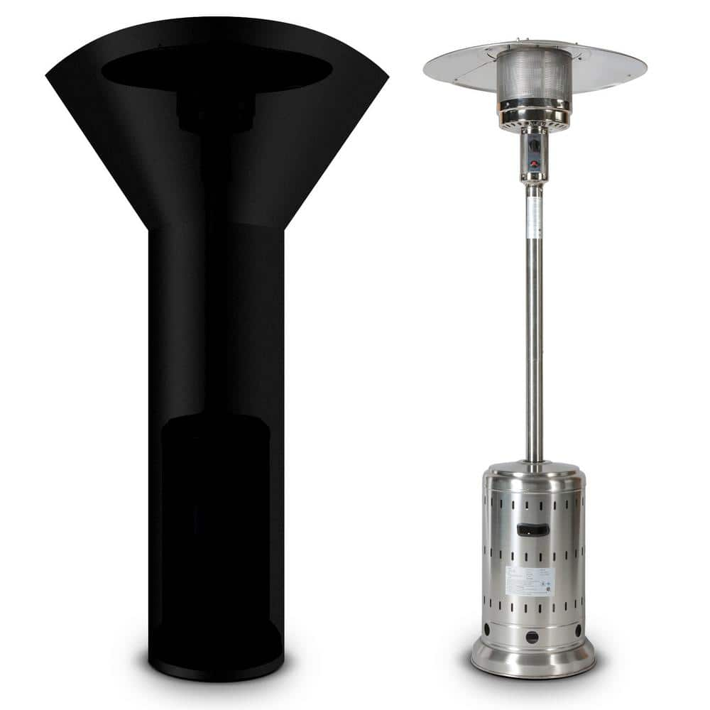 Wildaven 46,000 BTU Stainless Steel Patio Heater with Hollow Pattern on Tank Housing with Cover Pole ZGZZRA210903004