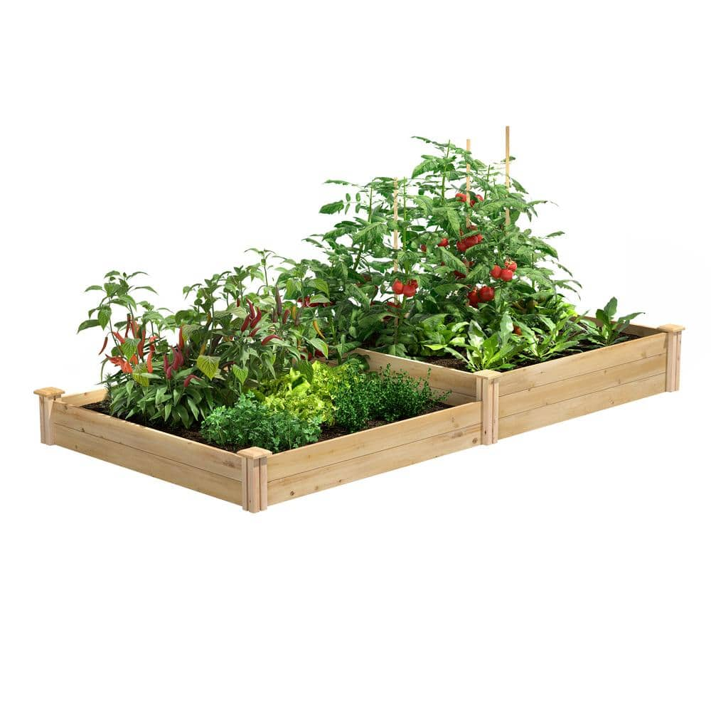 Greenes Fence 4 ft. x 8 ft. x 7-10.5 in. Original Cedar Raised Garden Bed RC 4C8T2