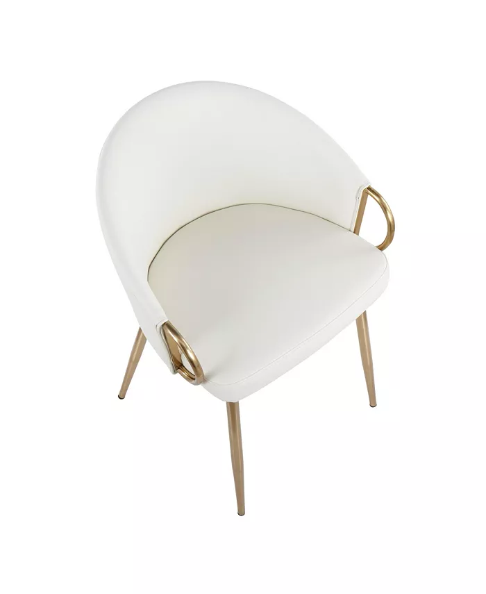 Lumisource Claire Contemporary Glam Chair Leather