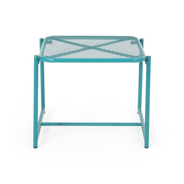 Bucknell Outdoor Iron Metal Mesh Side Table by Christopher Knight Home